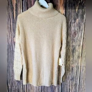 NWT St. John's Bay Beige Turtleneck Sweater